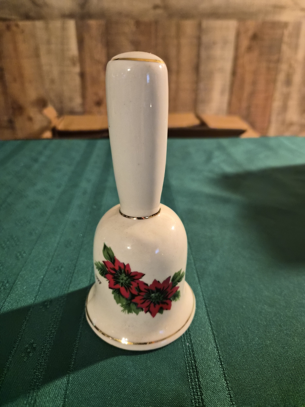 Vintage 1977 Porcelain Christmas Bell